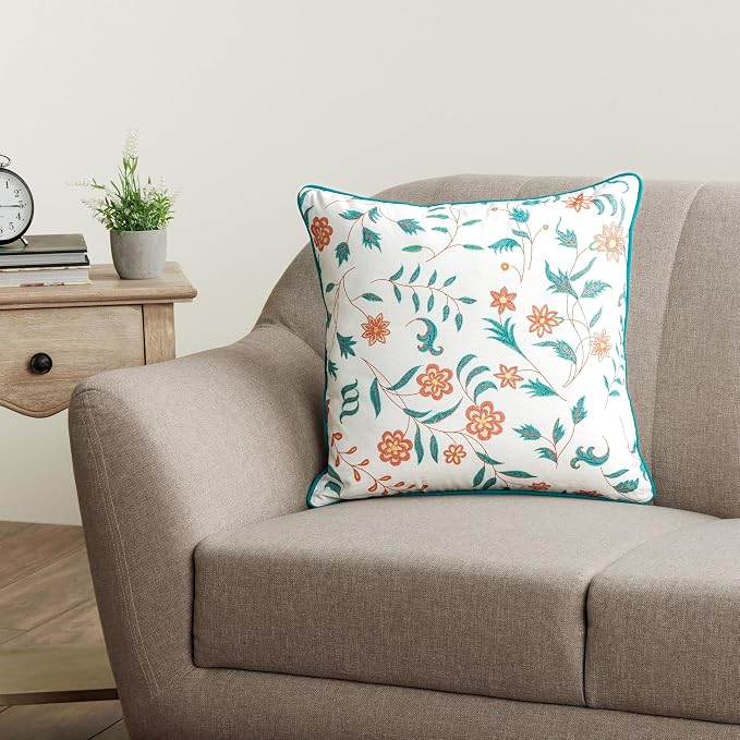 Maison d' Hermine Throw Pillow Covers 100% Cotton (18" x 18" - Pack of 1)