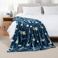 Berkshire Blanket & Mo Willems® VelvetLoft® Luxury Soft Cozy Cute Kids Throw Blanket,Gifts for Kids,Don’t Let The Pigeon Stay Up Late,50 in x 70 in(Official Mo Willems® Product)