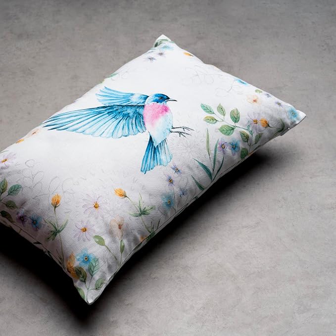 Maison d' Hermine Throw Pillow Covers 100% Cotton (12" x 20" - Pack of 1)