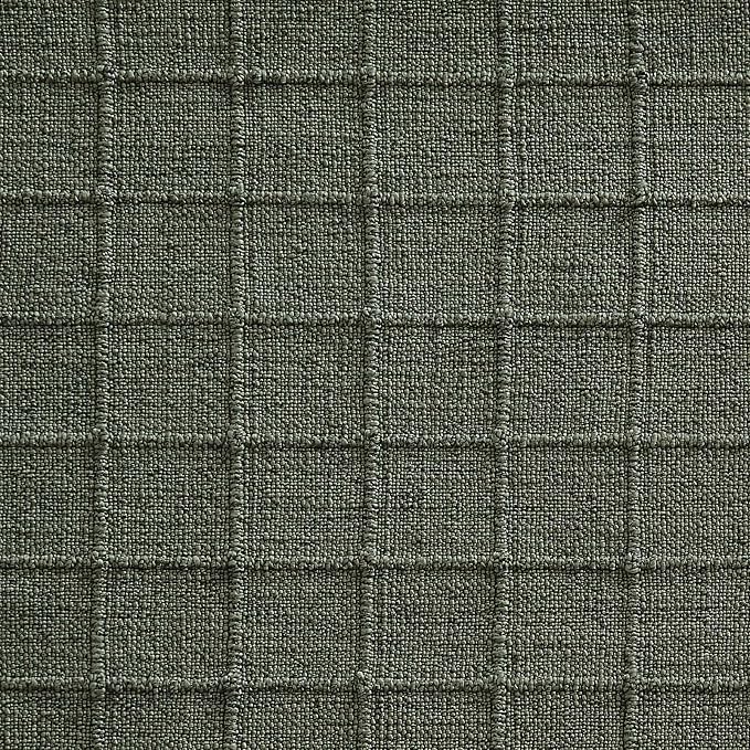 ZeeMart Artisanal Grid Linen Table Runner, 13x108 Inches Army Green | Heavy Textured, Durable Thick Fabric, Farmhouse Handwoven Feel Linen Runner, Easy Care Table Decor for Kitchen Dining Room