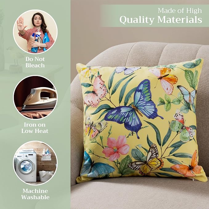 Maison d' Hermine Throw Pillow Covers 100% Cotton (20" x 20" - Pack of 1)