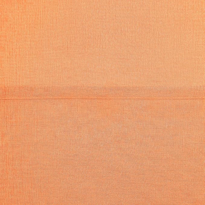 DWCN Sheer Curtains, Semi Sheer Grommet Window Curtains, Faux Linen Voile Sheer 90 Inches Curtains Drapes Treatment for Living Room Bedroom Set of 2 Panels 52 x 90 Inches Long, Sunset Orange