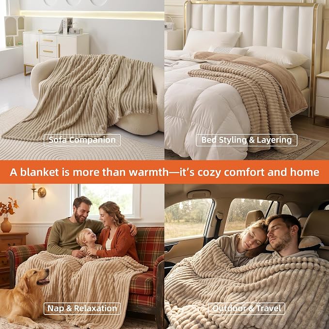 Fleece King Throw Blanket for Couch & Bed, Cozy Warm Gifts for Women Girls | Soft flannel, no-pill & no-shed. Lightweight for sofa, chair, car and home decor. For Mother's Day, Graduation, Christmas.