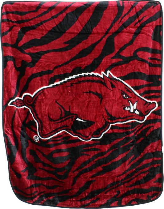 College Covers Arkansas Razorbacks Raschel Throw Blanket, 60 in by 50 in