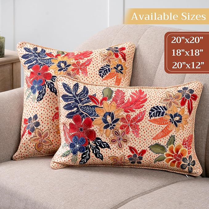 Maison d' Hermine Throw Pillow Covers 100% Cotton (12" x 20" - Pack of 1)