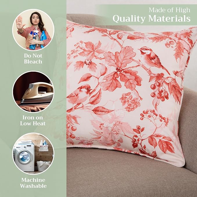 Maison d' Hermine Throw Pillow Covers 100% Cotton (20" x 20" - Pack of 1)