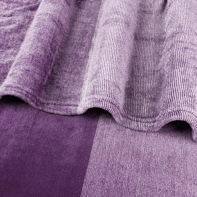PAVILIA Purple Ombre Fleece Throw Blanket for Couch Sofa Bed, 50x60