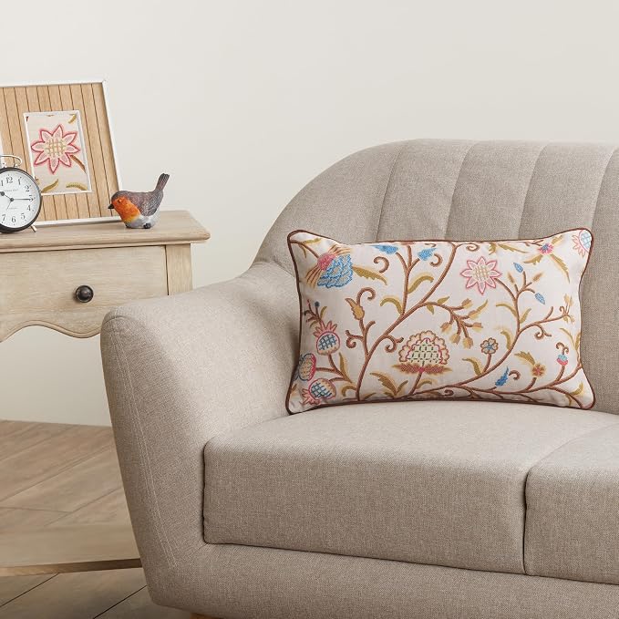 Maison d' Hermine Throw Pillow Covers 100% Cotton (12" x 20" - Pack of 1)