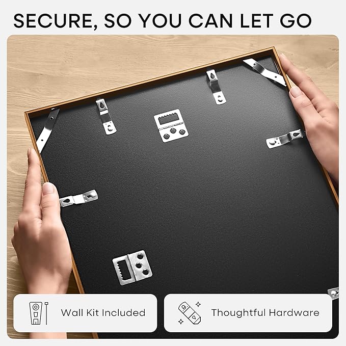 Homeforia 18x24 Bronze Poster Frame, High-End Metal, 16x20 Mat, Glass