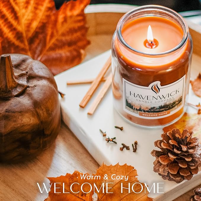 Havenwick Welcome Home Soy Candle Long-Lasting, 22 oz Jar | Long-Lasting 110-130 Hour Burn Time, Single Cotton Wick, Relaxing Scent For New Home Gifts And Housewarming