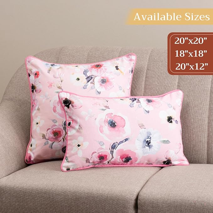 Maison d' Hermine Throw Pillow Covers 100% Cotton (20" x 20" - Pack of 1)