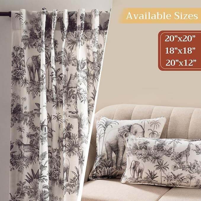 Maison d' Hermine Throw Pillow Covers 100% Cotton (12" x 20" - Pack of 1)