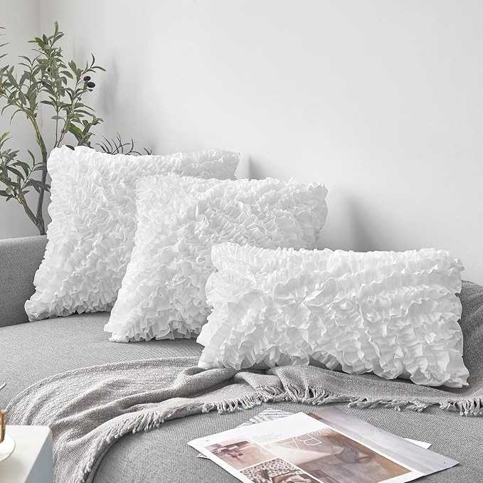 Oubonun 12"x20" Throw Pillow Insert – Plush and Supportive Decorative Cushion with 100% Cotton Cover, for Couch, Sofa, Bed, Chair – Pack of 1