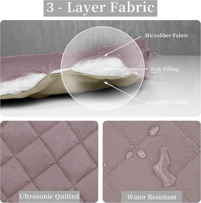 Easy-Going Reversible Quilt Set Twin, Bedspread with 1 Shams, Pink/Beige | Machine Washable Lightweight Bed Comforter, 1 Quilt + 1 Pillow Shams, All Season Bed Coverlets for Bedroom