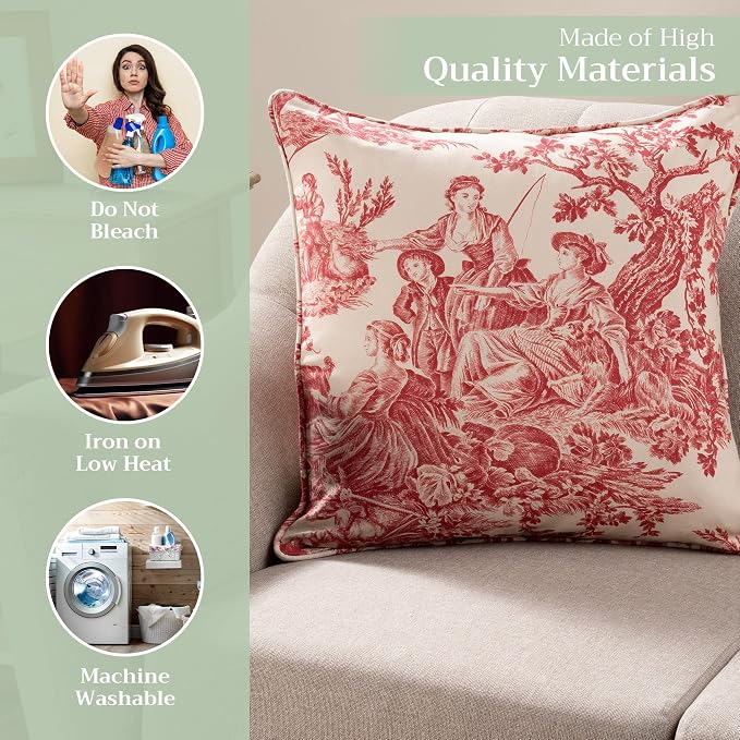 Maison d' Hermine Throw Pillow Covers 100% Cotton (20" x 20" - Pack of 1)