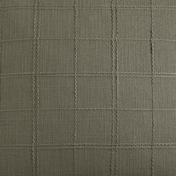 ZeeMart Linen Checked Farmhouse Table Runner, 13x60 Inches Olive | Raised Grid Design, Rich Woven Texture, Linen Blend Table Runners 60 Inches Long, Machine Washable, Boho Home Kitchen Decor