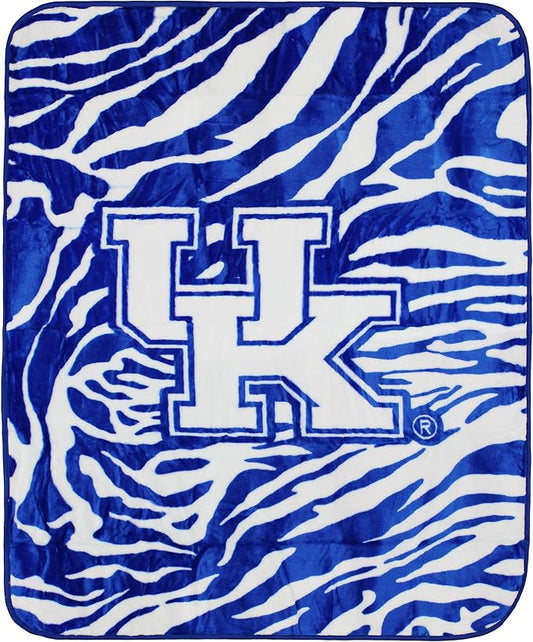 College Covers Everything Comfy Kentucky Wildcats Soft Raschel Throw Blanket, 60 in by 50 in