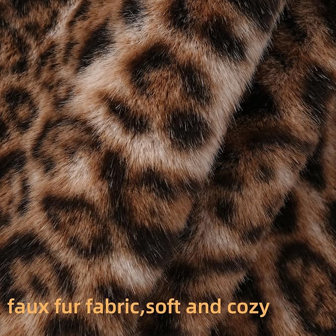 cygnus Faux Fur Cheetah Print Pillow Covers 20x20 inch | Set of 2 Leopard Couch Pillowcase ,Fluffy Fuzzy Decorative Square Throw Pillows, for Couch Sofa Living Room Bedroom Decor