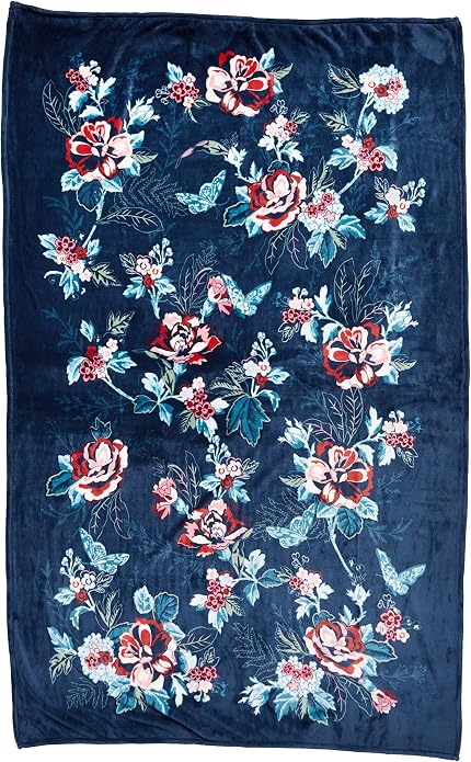 Vera Bradley Women's Fleece Throw Blanket – Soft Plush Blanket for Couch, Bedroom & Home Décor