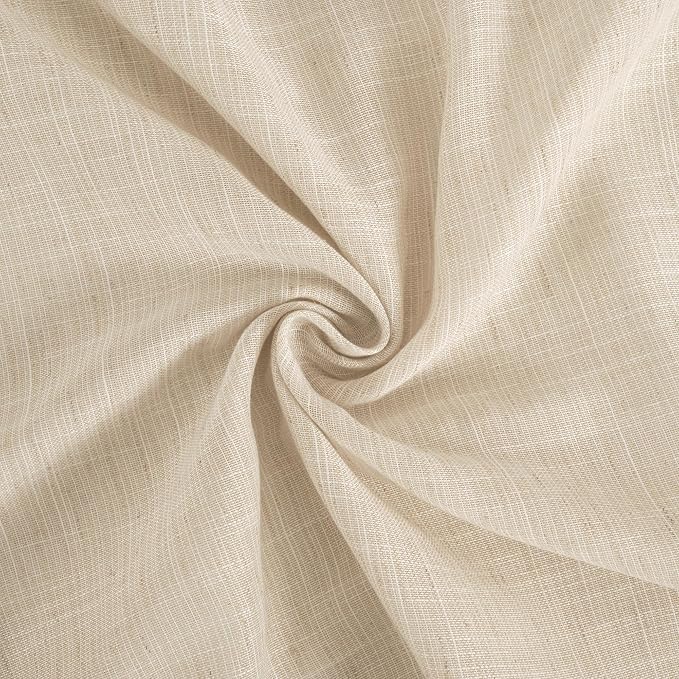 BGment 30 Inch Linen Curtains, Small Drapes Natural Semi Sheer Lightweight for Cafe Kitchen Window Over Sink Decor Rod Pocket, 2 Panels Set, 24 Inch Wide