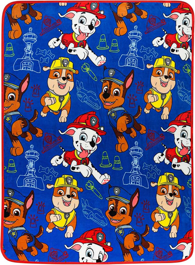 Franco Kids Bedding Super Soft Plush Throw Blanket, 46 in x 60 in, Paw Patrol (Pack of 6)