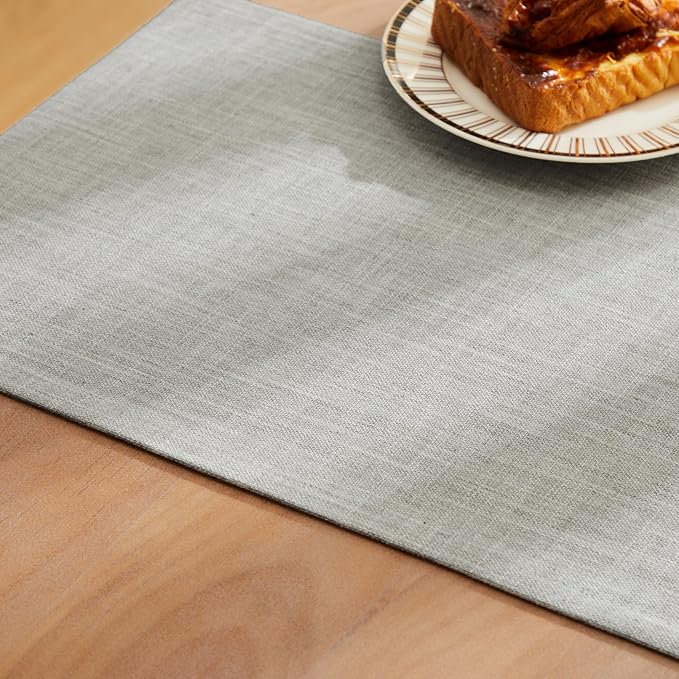 ZeeMart Rustic Cotton Linen Table Runner, 13x108 Inches Light Grey | Farmhouse Style Linen Table Runners 108 Inches Long, Washable Kitchen Dining Table Decoration for Home Party Decor