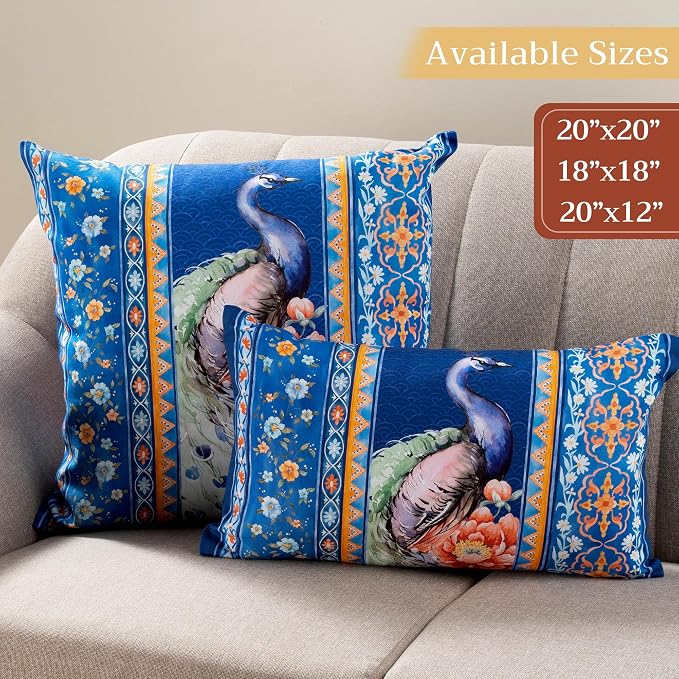 Maison d' Hermine Throw Pillow Covers 100% Cotton (20" x 20" - Pack of 1)