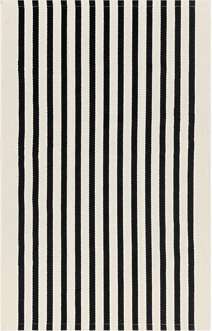 KILOCOCO Beige Striped Rug 2.3'x3.6' Indoor Outdoor Rugs Front Door Mat | Cotton Washable Striped Front Porch Rug, Woven Layered Doormats, Welcome Mat for Entryway, Low Pile Kitchen Rugs