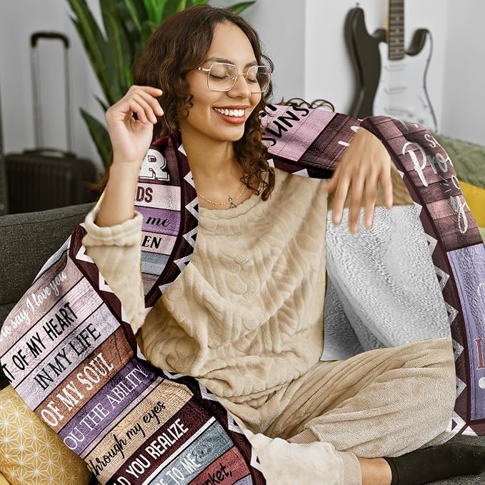 Daughter Gifts, Best Gifts for Daughter Blanket from Mom Dad, Best Birthday Gifts for Daughters Adult, to My Daughter Christmas Mothes Day Throw Blanket Gifts 50"x60"