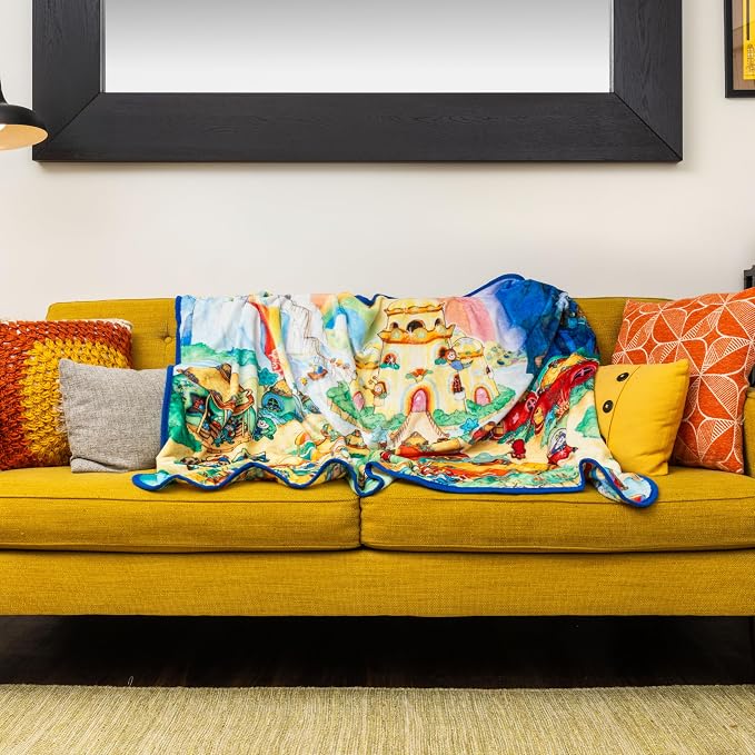Silver Buffalo Rainbow Brite in Rainbowland, Fleece Throw Blanket, 45x60in | Soft and Cozy, 250 GSM