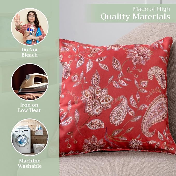 Maison d' Hermine Throw Pillow Covers 100% Cotton (20" x 20" - Pack of 1)