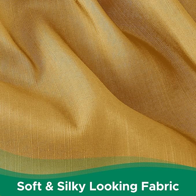 Wrap Around Bed Skirt King Size 16 Inch Drop-Elastic Dust Ruffle Gold | Adjustable Pleated Bedskirt-Easy Fit Wrinkle Resistant Washable Hotel Quality Fabric Bed Skirting-Master Guest Bedroom Rental