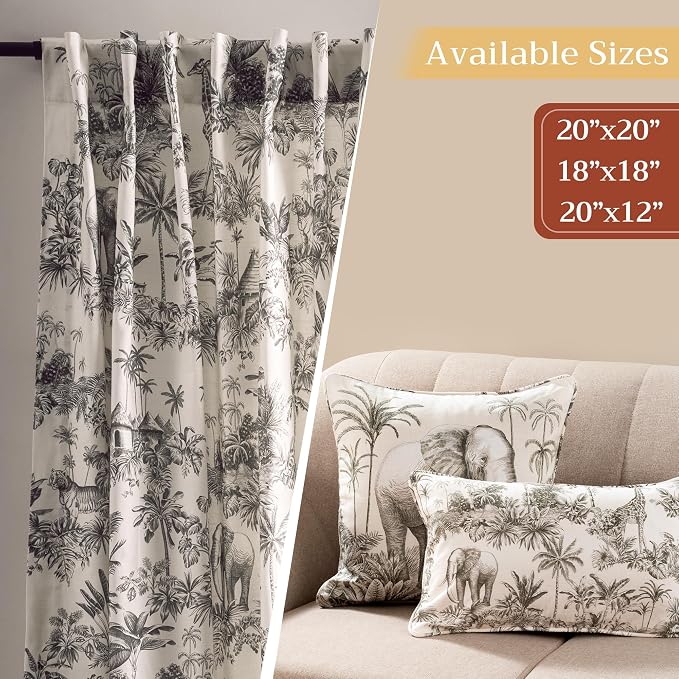 Maison d' Hermine Throw Pillow Covers 100% Cotton (12" x 20" - Pack of 1)