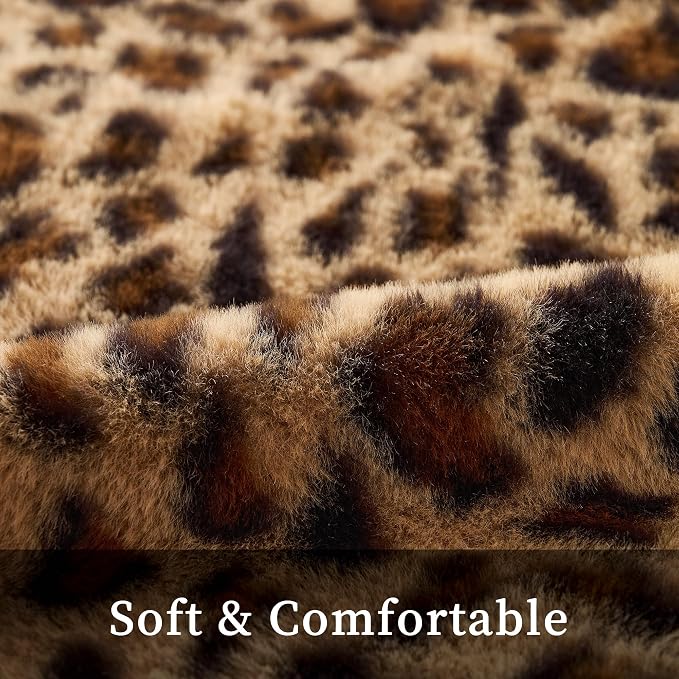 GALMAXS7 Cheetah Pillow Covers Leopard Throw Pillow Covers, 20x54 | Faux Fur Throw Pillow Covers Leopard Couch Pillow Covers Fluffy Soft Decorative for Home Living Room Bedroom