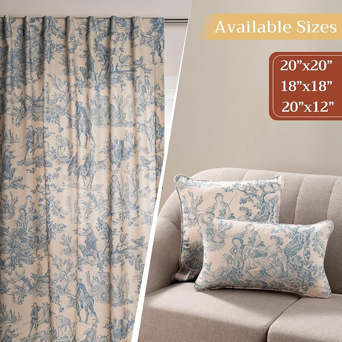 Maison d' Hermine Throw Pillow Covers 100% Cotton (20" x 20" - Pack of 2)