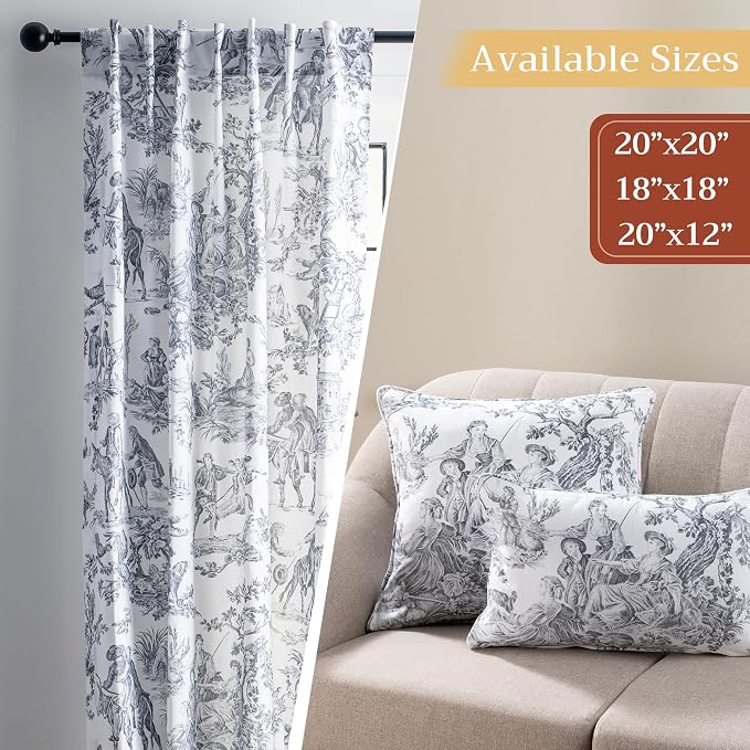 Maison d' Hermine Throw Pillow Covers 100% Cotton (12" x 20" - Pack of 1)