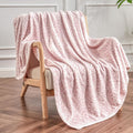 Edenleaf Leopard Print Blanket Fleece Throw for Bed Sofa Travel and Camping, Super Soft Cozy Fluffy Plush Cheetah Print Blanket for All Seasons 50"x60" (Light Pink)