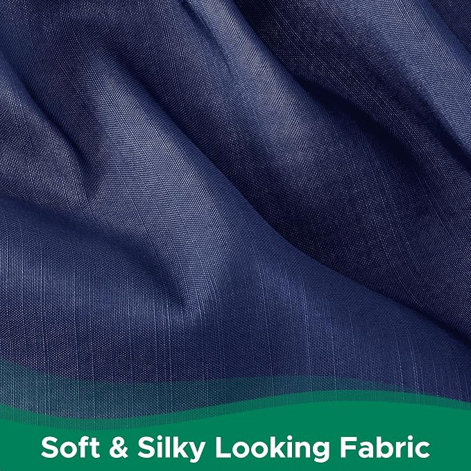 Wrap Around Bed Skirt Dorm Twin & Twin XL 15" Drop-Elastic Dust Ruffle | Adjustable Pleated Bedskirt-Easy Fit Wrinkle Resistant-Washable Hotel Quality-College Dorm Apartment Guest Bedroom Navy