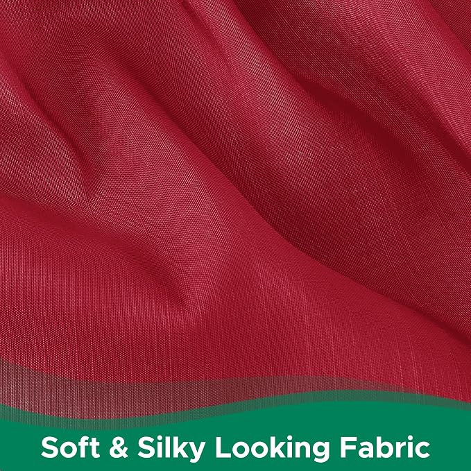 Wrap Around Bed Skirt Dorm Twin & Twin XL 15" Drop-Elastic Dust Ruffle | Adjustable Pleated Bedskirt-Easy Fit Wrinkle Resistant-Washable Hotel Quality-College Dorm Apartment Guest Bedroom Red