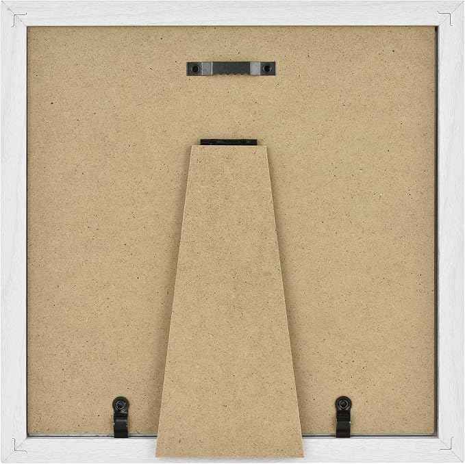 MCS Gallery Essential Picture Frame Set White Woodgrain, Square Gallery Wal