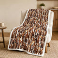 BlessLiving Throw Blanket, Brown Dog Animal Gift, 50x60 in | sherpa fleece fabric, Bassett Hound Dense Pet Blankets Puppy print, for couch or sofa, pet lovers, easy machine care