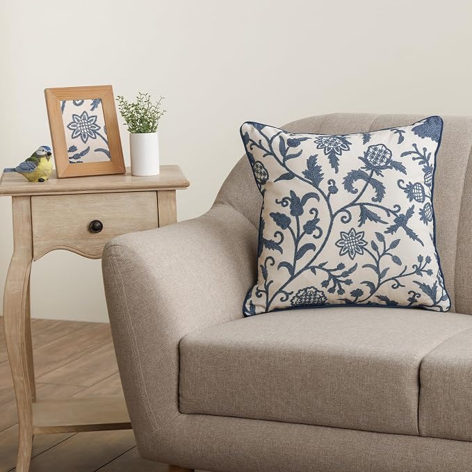 Maison d' Hermine Throw Pillow Covers 100% Cotton (18" x 18" - Pack of 1)
