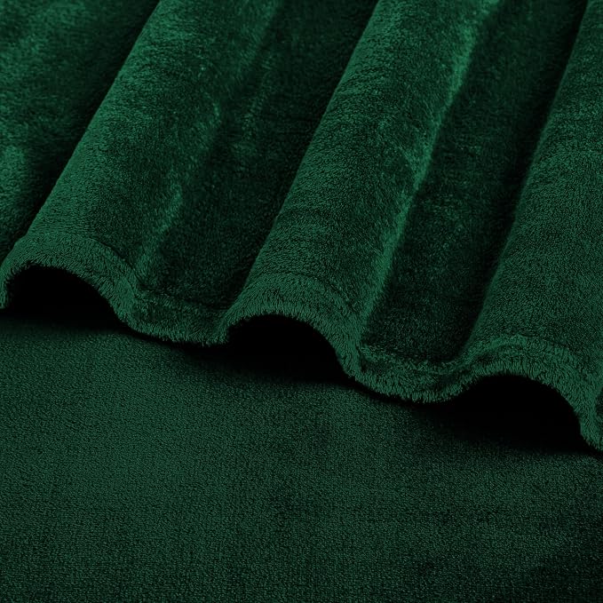 PAVILIA Fleece Blanket Throw Twin Size | Super Soft, Plush, Luxury Flannel Throw | Lightweight Microfiber Blanket for Sofa Couch Bed (Emerald Green, 60x80 inches)