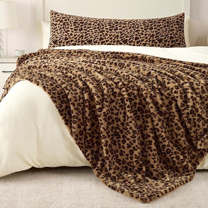 GALMAXS7 Cheetah Pillow Covers Leopard Throw Pillow Covers, 20x54 | Faux Fur Throw Pillow Covers Leopard Couch Pillow Covers Fluffy Soft Decorative for Home Living Room Bedroom