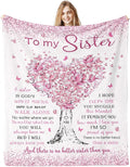 Sister Gifts, Big Sisters Birthday Gift from Sis, Best Sister Ever Gifts for Women Blanket 60"x 50", Birthday Christmas Graduation Gift Ideas for Sisters