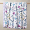 Floral Reversible Throw Blanket for Couch-Coco Flannel Soft Bed Blankets | Luxuriously Warm Fluffy Decor for Women, Mom, Her & Girls, Plush Throw for Sofa, Chair, 50x60in, Purple Dandelion