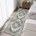 Madane Hallway Runner Rug 2x5 Washable Entry Rugs Non-Slip, Black | Vintage Printed Low-Pile Kitchen Runners, Soft Low-Pile Stain-Resistant Throw Carpet for Bedroom Entrance Laundry Room 2'x5'