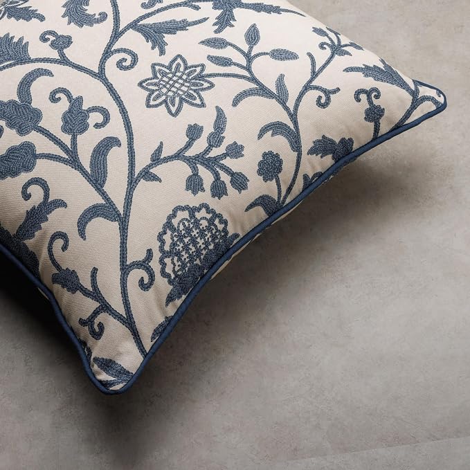 Maison d' Hermine Throw Pillow Covers 100% Cotton (18" x 18" - Pack of 1)
