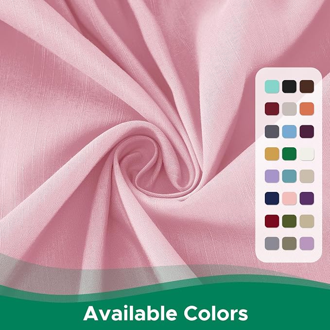 Wrap Around Queen Size Bed Skirt 15 Inch Drop-Elastic Dust Ruffle Pink | Adjustable Pleated Bedskirt-Easy Fit Wrinkle Resistant Washable Hotel Quality Fabric Bed Skirting-Master Guest Bedroom Rental
