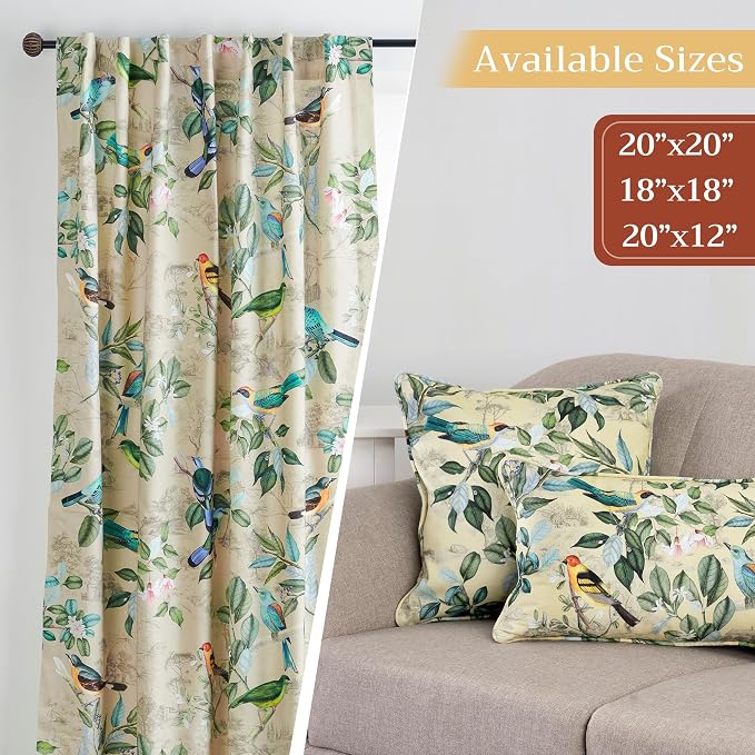 Maison d' Hermine Throw Pillow Covers 100% Cotton (18" x 18" - Pack of 1)